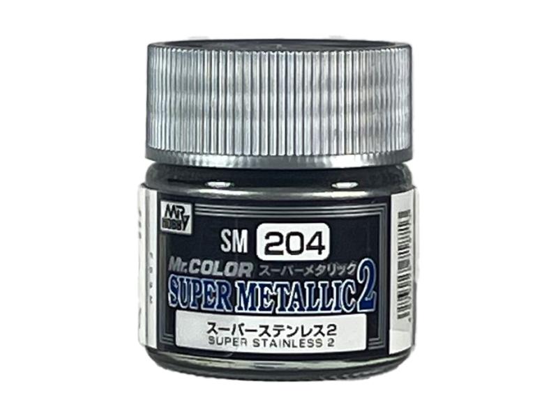 Mr Color SM204 Super Metallic 2 Stainless 2 10ml