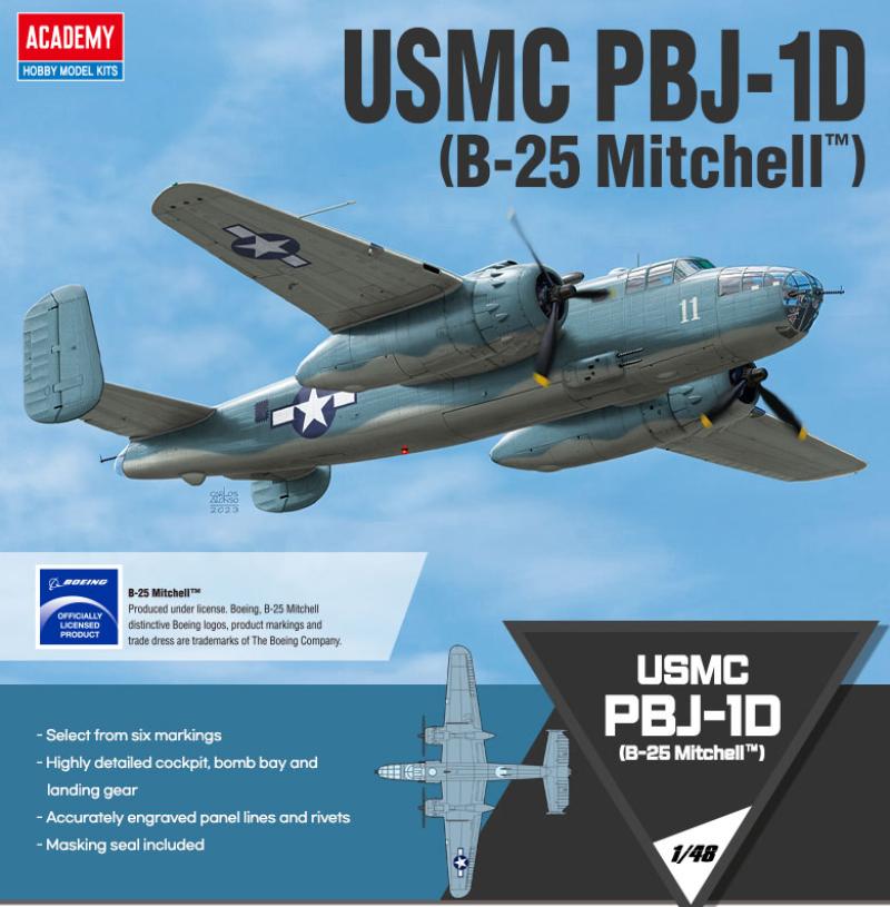 Academy 12334 North American PBJ-1D (B-25 Mitchell) 